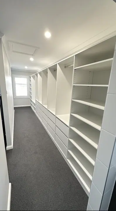Full re-fit with new shelving both sides