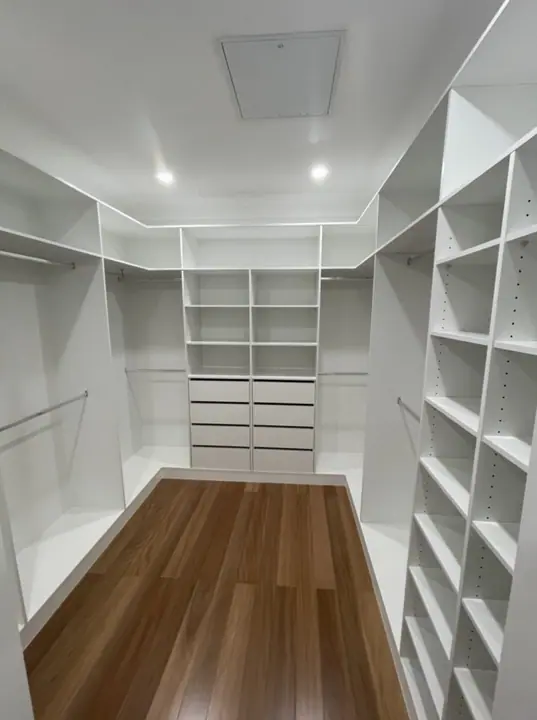 New walk-in fit-out with dedicated shoe shelving